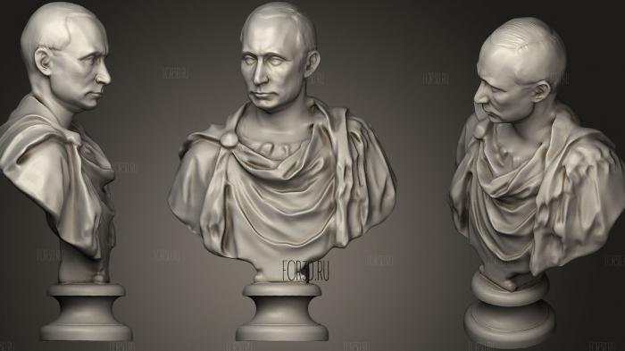 Bust of Putin stl model for CNC